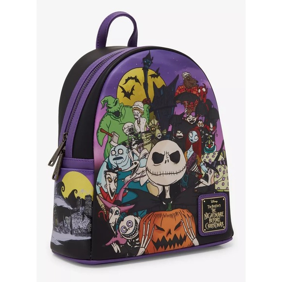 Loungefly Disney Nightmare Before Christmas Characters Group Portrait Backpack‎ - Picture 2 of 4